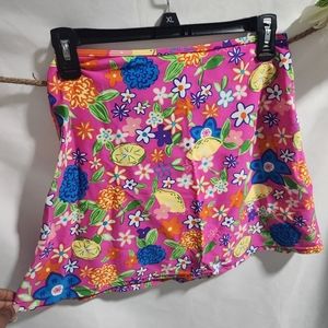 Hanna Andersson Girls Pink Floral Skirt XL
